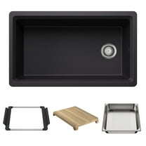 Blanco 443314 Inteos 33" Undermount Single Basin Granite Composite Kitchen Sink - Black