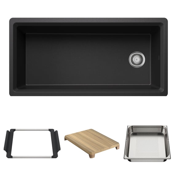 Blanco 443320 Inteos 39" Undermount Single Basin Granite Composite Kitchen Sink -