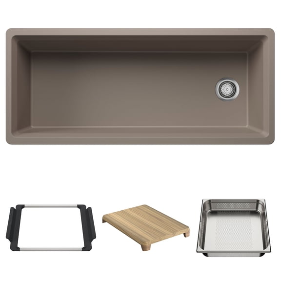 Blanco 443331 Inteos 45" Undermount Single Basin Granite Composite Kitchen Sink - Truffle
