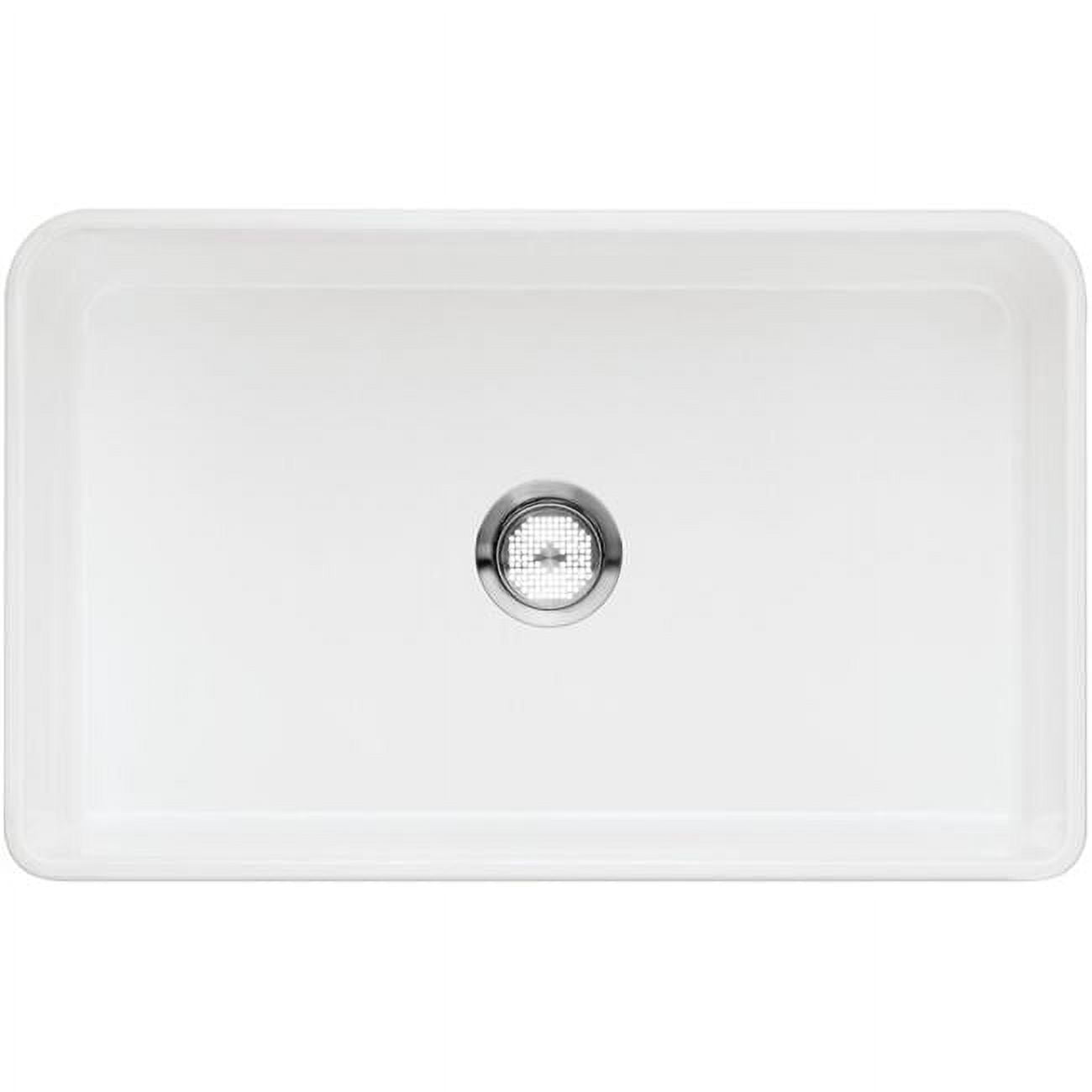 Cerana 30" White Fireclay Single Bowl Farmhouse Sink