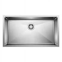 Blanco 524754 32 in. Cuvee R15 Single Bowl Undermount Stainless Steel Kitchen Sink - Satin Polish