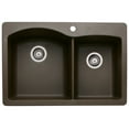 thumbnail image 1 of Blanco DIAMOND 1-3/4 Bowl Dual Deck SILGRANIT Sink Cafe Brown, 1 of 7
