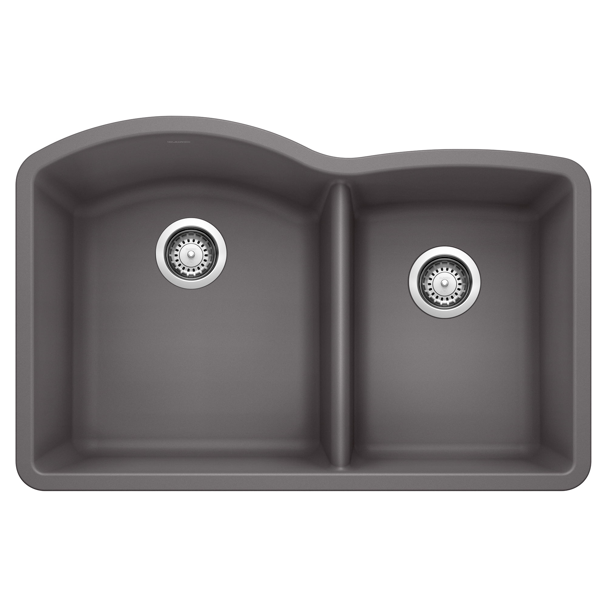 Cinder Gray Granite Composite Double Bowl Undermount Kitchen Sink