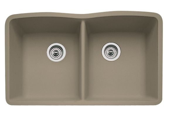 Truffle Granite Composite Double Bowl Undermount Kitchen Sink