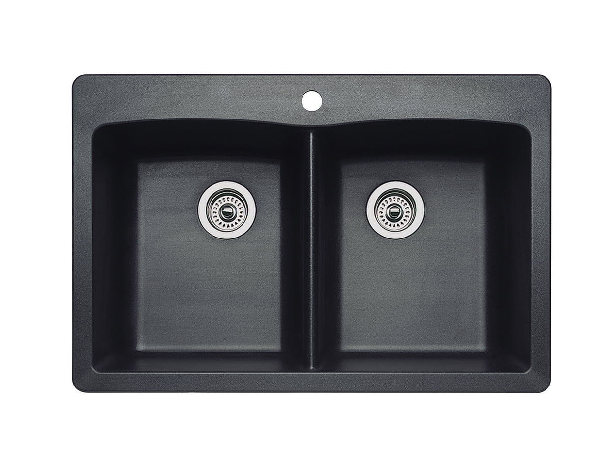 Anthracite Double Bowl Drop-In Stone Kitchen Sink