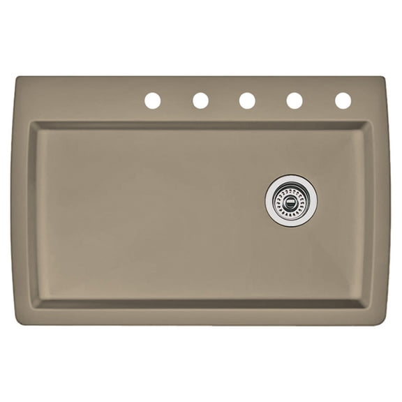 Blanco Diamond 33.5 in. Single Basin Drop In / Undermount Kitchen Sink - Truffle