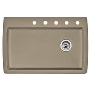 Blanco Diamond 33.5 in. Single Basin Drop In / Undermount Kitchen Sink - Truffle