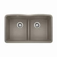 thumbnail image 1 of Diamond Equal Double Bowl - Soft White, 1 of 7