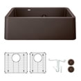 thumbnail image 1 of Blanco Ka-402324 Ikon 33" Farmhouse Double Basin Granite Composite Kitchen Sink - Brown, 1 of 7
