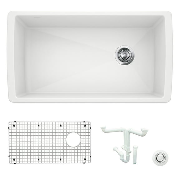 Blanco Ka-441767 Diamond 33-1/2" Undermount Single Basin Granite Composite Kitchen Sink -