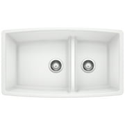 Blanco PERFORMA Medium 1-3/4 with Low Divide SILGRANIT Sink White