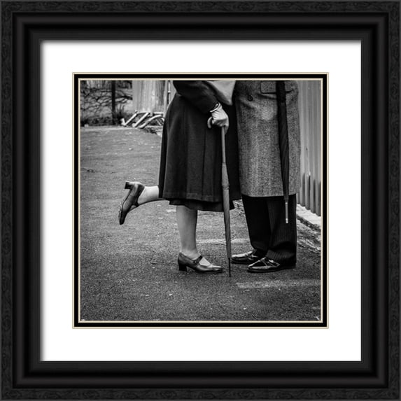 Bland, Richard 12x12 Black Ornate Wood Framed with Double Matting Museum Art Print Titled - The Long Goodbye