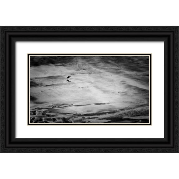 Bland, Richard 18x12 Black Ornate Wood Framed with Double Matting Museum Art Print Titled - His Mistress The Sea