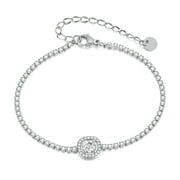 BLANIY Dainty Tennis Bracelet for Women Trendy with Sparkling Diamond Cubic Zirconia Fashion Jewelry Gifts for Wife