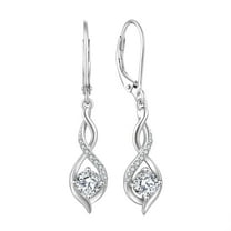 Blaniy Infinity Dangle Drop Earrings 925 Sterling Silver Leverback Earrings with Birthstone Jewelry Gifts for Her