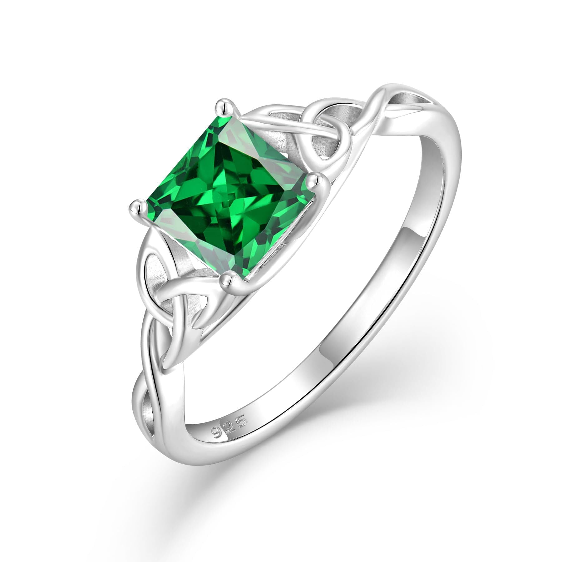 Blaniy Infinity Trinity Irish Celtic Knot Ring for Women 925 Sterling ...