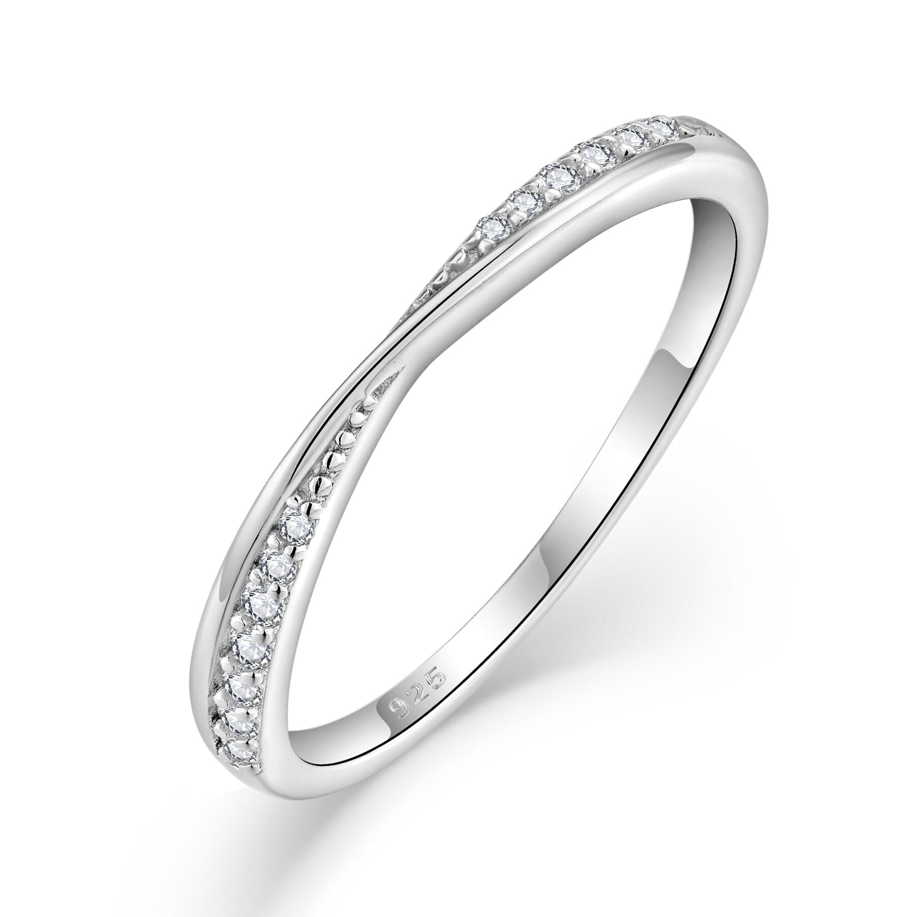 Eternity Ring Silver Rings For 25th Wedding Anniversary 10 Year