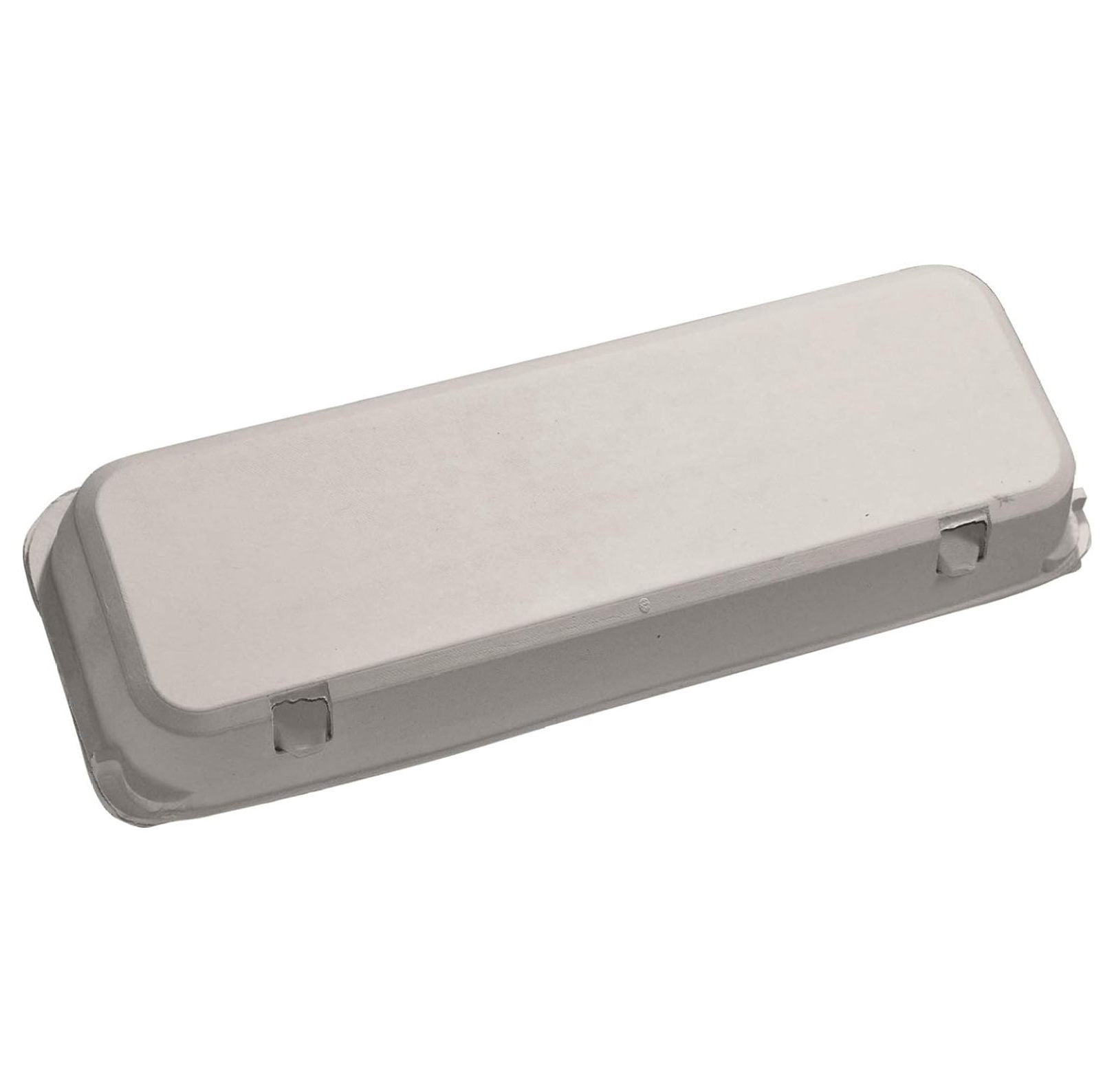 Blank 12-Egg Flat Top Paper Pulp Carton - Bulk Egg Cartons (125)