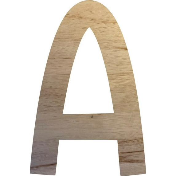 Blank 8'' Tall Wooden Alphabet Letter A, Paintable Girl Craft Wood Letter