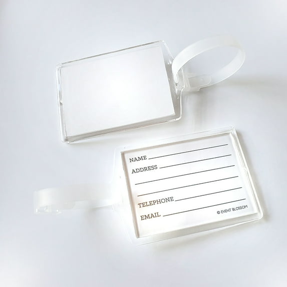 Blank Acrylic Luggage Tag - 3.75in. x 2.75in. - Quantity of 1 (2151)