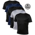 thumbnail image 1 of Blank Activewear, 5 Pack Men's Crew Neck Performance T-Shirt, XS to 4XL, 1 of 5