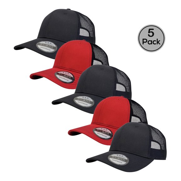 Blank Activewear, Pack of 5 Snapback Trucker Caps