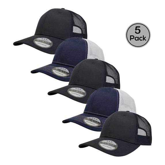 Blank Activewear, Pack of 5 Snapback Trucker Caps