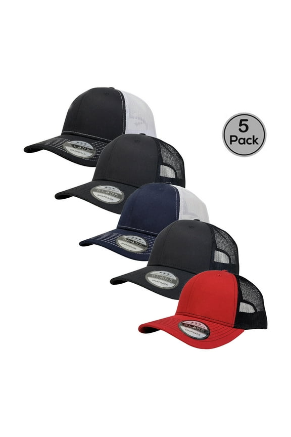 , Pack of 5 Snapback Trucker Caps