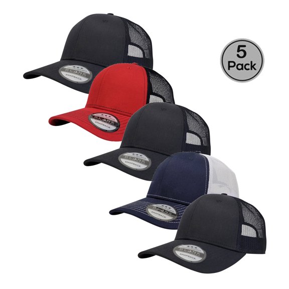 Blank Activewear, Pack of 5 Snapback Trucker Caps