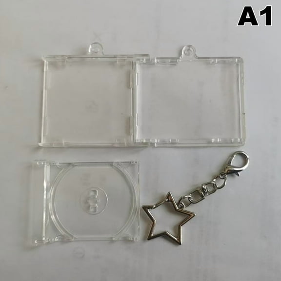 Blank Album Mini CD Case Keychain CD Player Keyring Peripheral Commemorative Album Key Holder For DIY Backpack Pendant