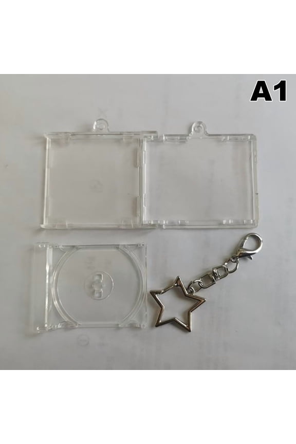 Blank Album Mini CD Case Keychain CD Player Keyring Peripheral Commemorative Album Key Holder For DIY Backpack Pendant