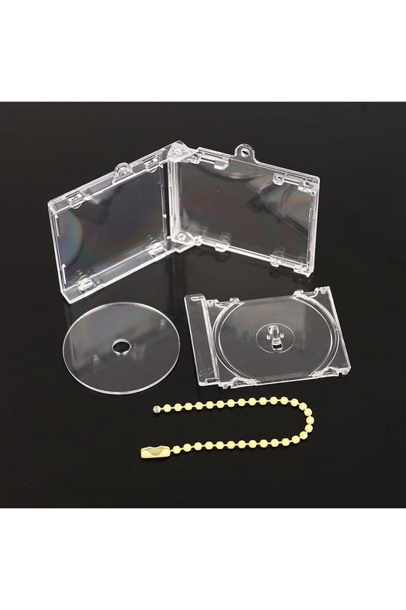 Blank Album Mini CD Case Keychain CD Player Keyring Peripheral Commemorative Album Key Holder For DIY Backpack Pendant