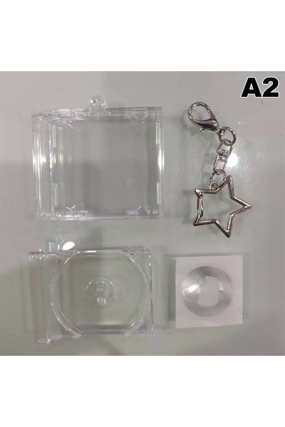 Blank Album Mini CD Case Keychain CD Player Keyring Peripheral Commemorative Album Key Holder For DIY Backpack Pendant