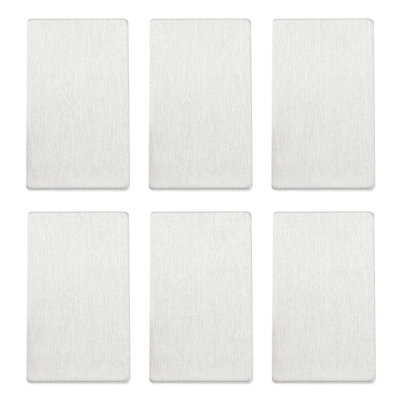 Blank Aluminum Engraving Name Plate Business Card Blanks Rectangle Platinum 38x22x1.5mm 30pcs/box