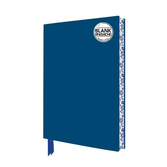 Blank Artisan Notebooks Mid Blue Blank Artisan Notebook (Flame Tree Journals), (Hardcover)