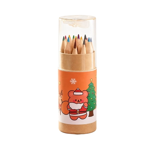 Blank Barrel Colored Pencils,12 Count Portable Tube Set DIY Drawing Pencils for Teens,Adults,Christmas Gift,Home,Office,Art Supplies