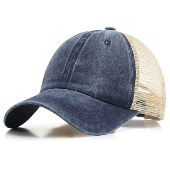 Blank Baseball Cap For Men Summer Breathable Mesh Hat Women Vintage Washed Distressed Trucker Sun Hats