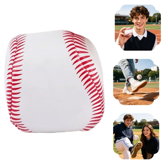 Blank Baseballs 1 Pack, Solid Cork Core, 2.76 Inch, Unmarked for League Play, Pitching, Hitting, Batting, Fielding, Autograph, Gifts,1PC