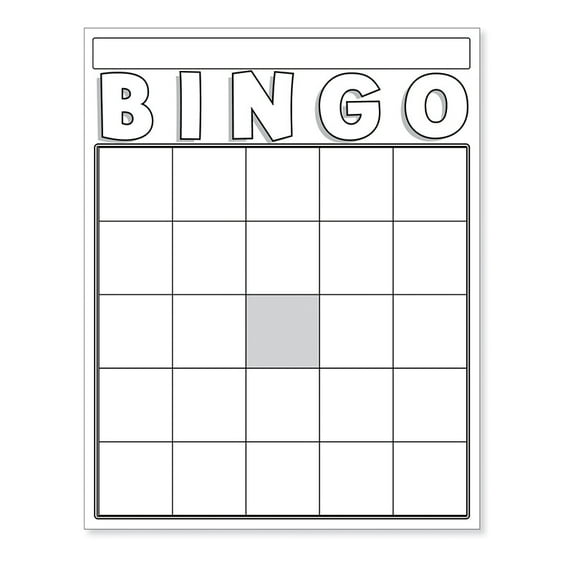 Blank Bingo Cards, White, 7-1/2" x 8-3/4", Pack of 36 | Bundle of 10 Packs
