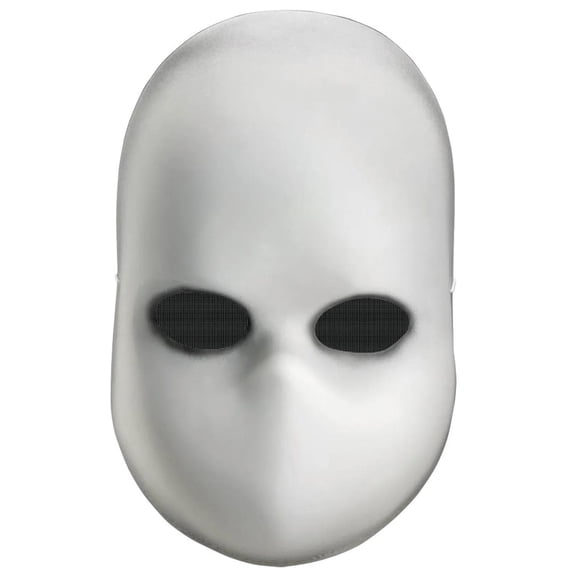 Blank Black Eyes Doll Mask Adult Halloween Accessory