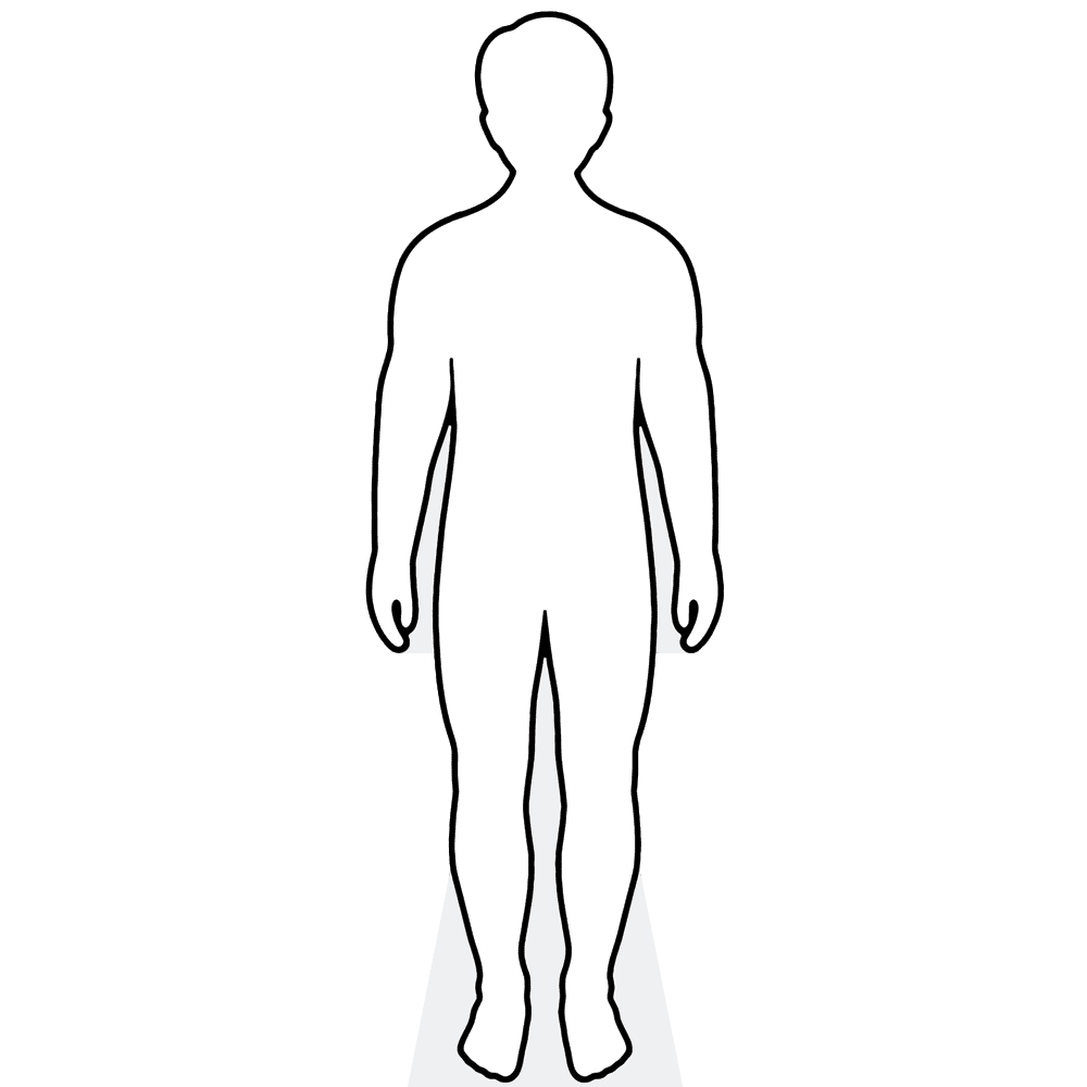 Blank Body (Male) Lifesize Cardboard Cutout Standee