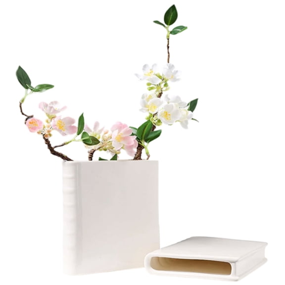 Blank Book Vase, DIY Ceramic Vases Kit to Paint, White Book Vase, Unique Home Decor for Decor