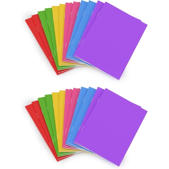 Blank Books 3.85 x 5.43 Inches - 12 Pack - 6 Colors Mini Notebooks with 6 Sheets/12 Pages - Small Unlined Journals for Writing, Drawing, Sketching, Arts & Crafts