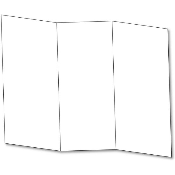 Blank Bright White Trifold Brochure Card Stock - 65lb Card Stock (176 Gsm) Scored for Easy Folding. - 250 Brochures Per Pack.