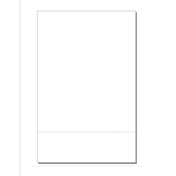 Blank Business Form, 11" x 17", w Perfed Bottom 3.5" x 11", Wht Bond -500 Sheets