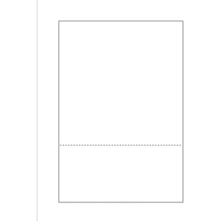 Blank Business Form, 8-1/2" x 14", w Perfed Bottom 3-1/2"x 8-1/2", Wh-500 Sheets