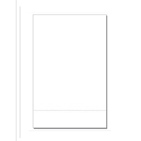 Blank Business Form, 8.5" x 11", w Perfed Bottom 2" x 8.5", Wht Bnd - 500 Sheets