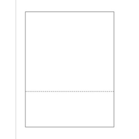 Blank Business Form, 8.5"x 11", w Perfed Bottom 3.5" x 8.5", Wh Vlm - 250 Sheets