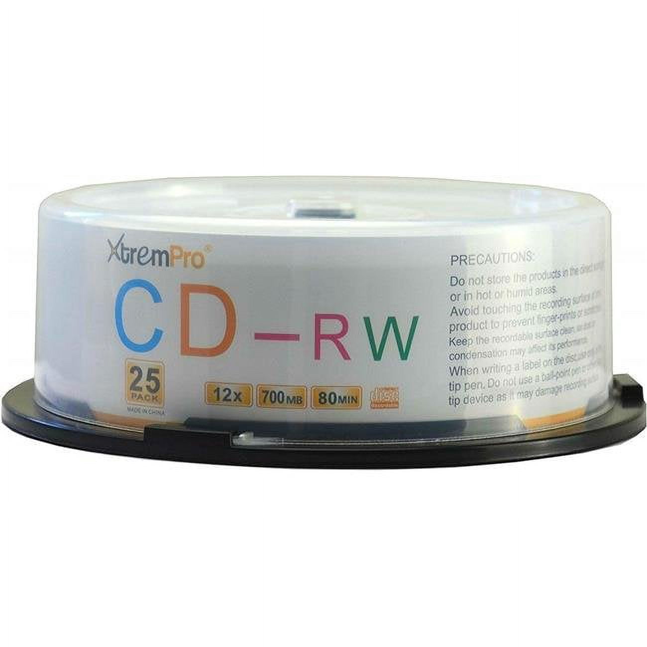 Blank CD CD-RW 12 X 700MB 80Min Recordable CD 25 Pack Storage Media in ...