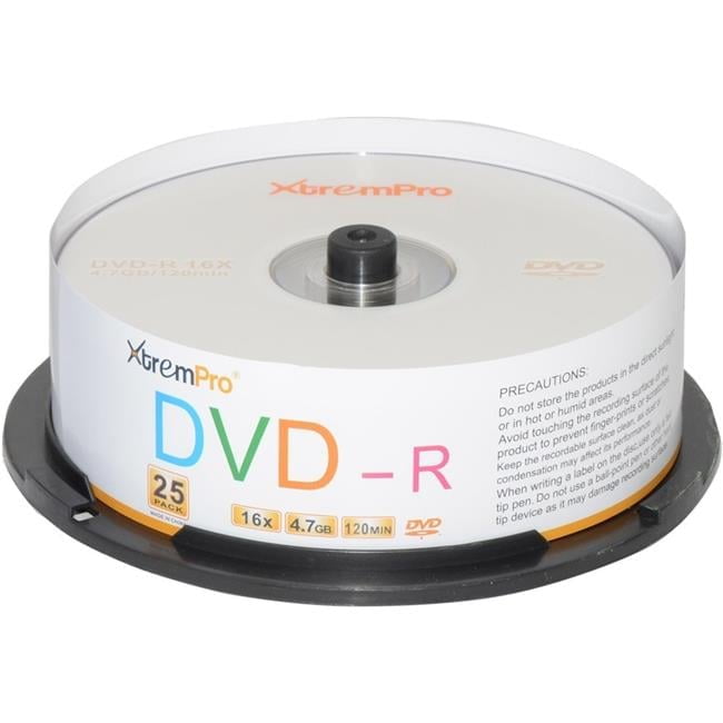 Xtrempro Blank DVD-R 16x, 4.7GB Storage Media, 120 Min Recording